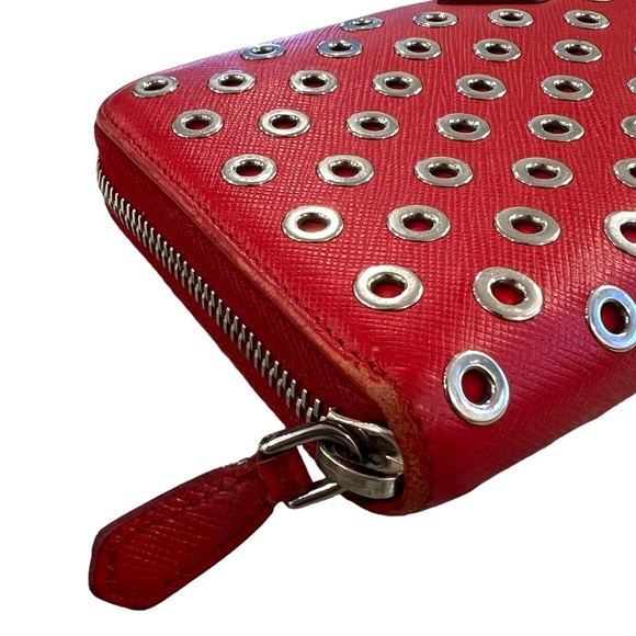 Prada Saffiano Rings Zip Around Wallet - Picture 8 of 10